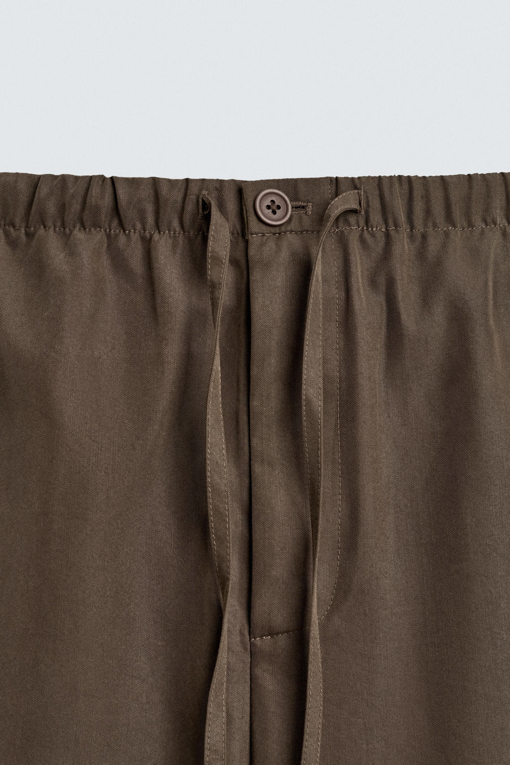 PANTAL?N FLUIDO WIDE FIT / Khaki - Zara фото 9