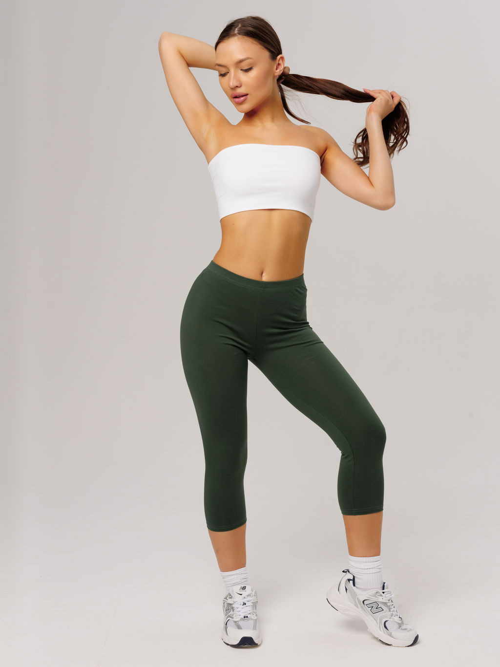 Трикотажные женские бриджи LINGEAMO темно-зеленые КБ-24 (12) фото 13