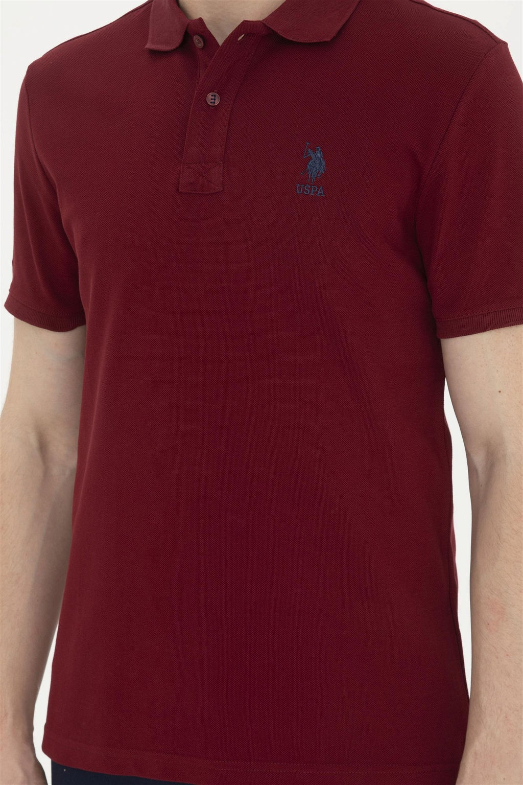 Мужская бордово-красная базовая футболка - U.s. polo assn фото 6