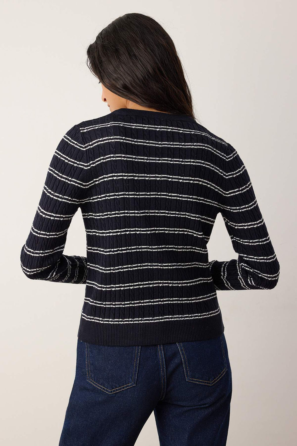 Siyah-Ekru*001 Bisiklet Yaka 2li Triko Kazak TWOAW26KZ00187 - Trendyolmilla фото 12