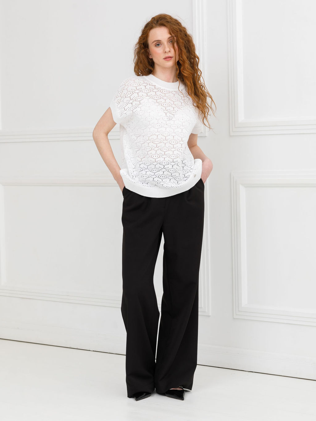 Блузка вязаная