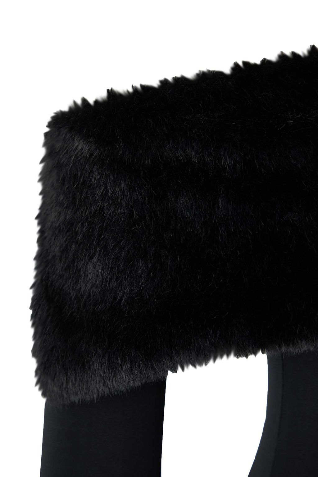 Siyah Suni Kurklu Carmen Yaka Orme Party Bluz TPRAW26BZ00047 - Trendyolmilla фото 2