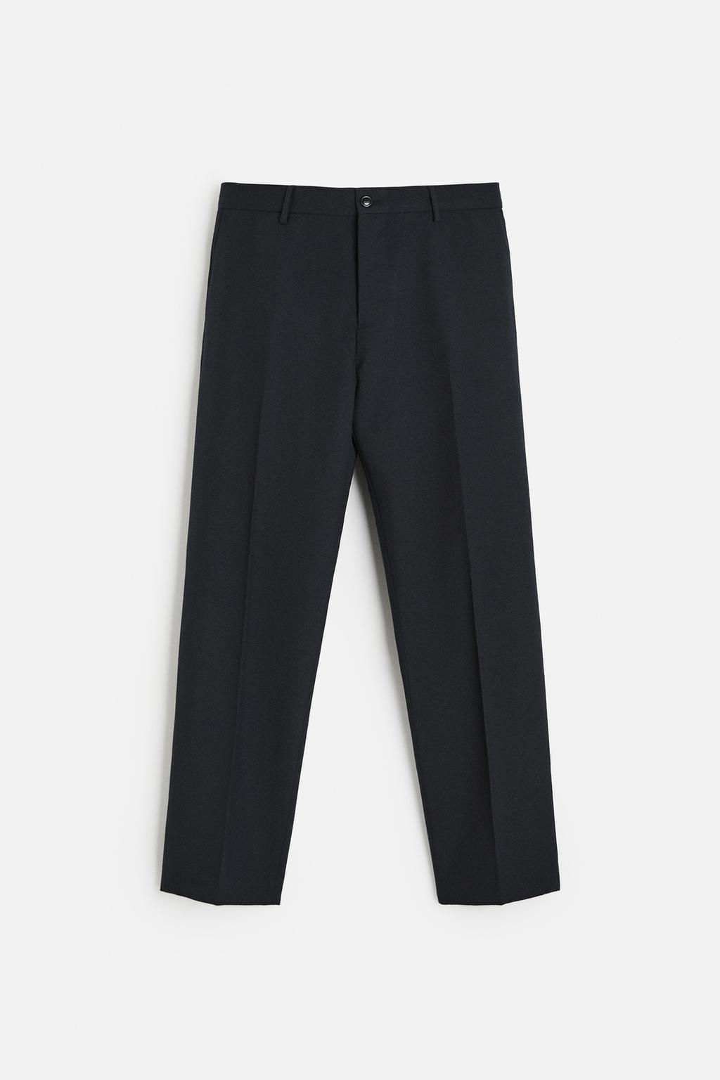 REGULAR FIT WOOL TROUSERS - Zara фото 6