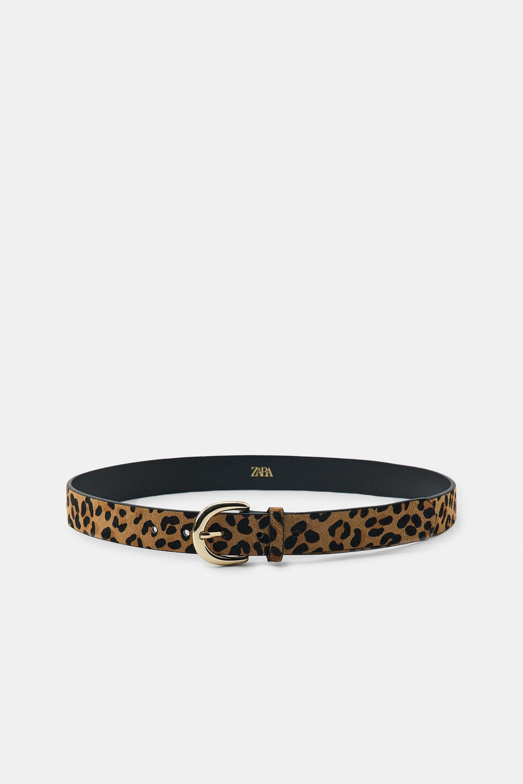 100% LEATHER ANIMAL PRINT BELT - Zara фото 2