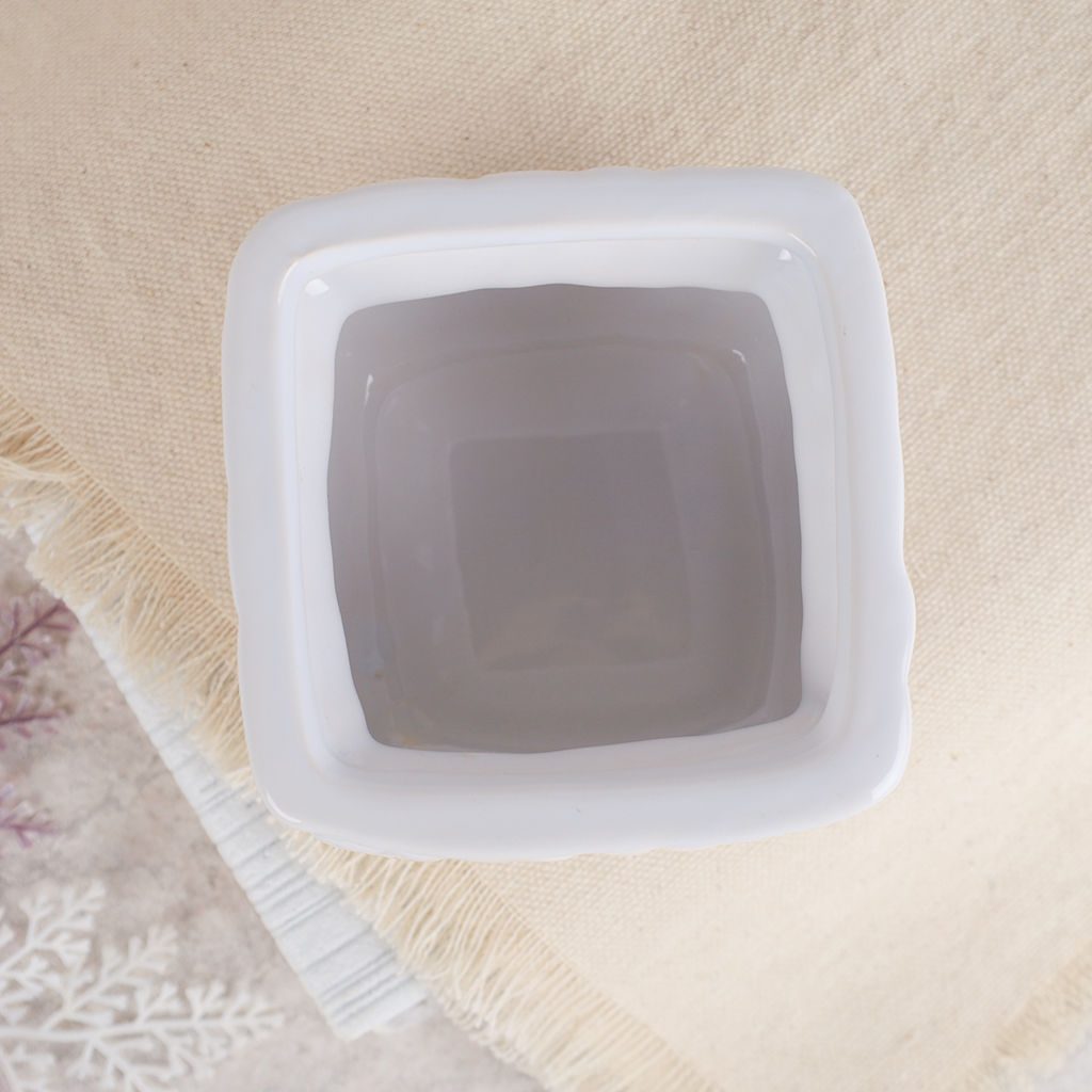 Кашпо 9х7 см / 39016-2W /уп 12/120/белое - ГалеонТрейд фото 2