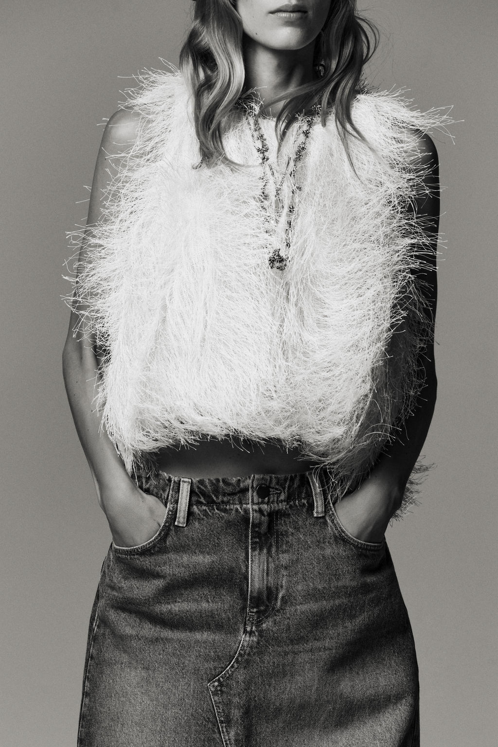 FRINGED CROP TOP - Zara фото 2