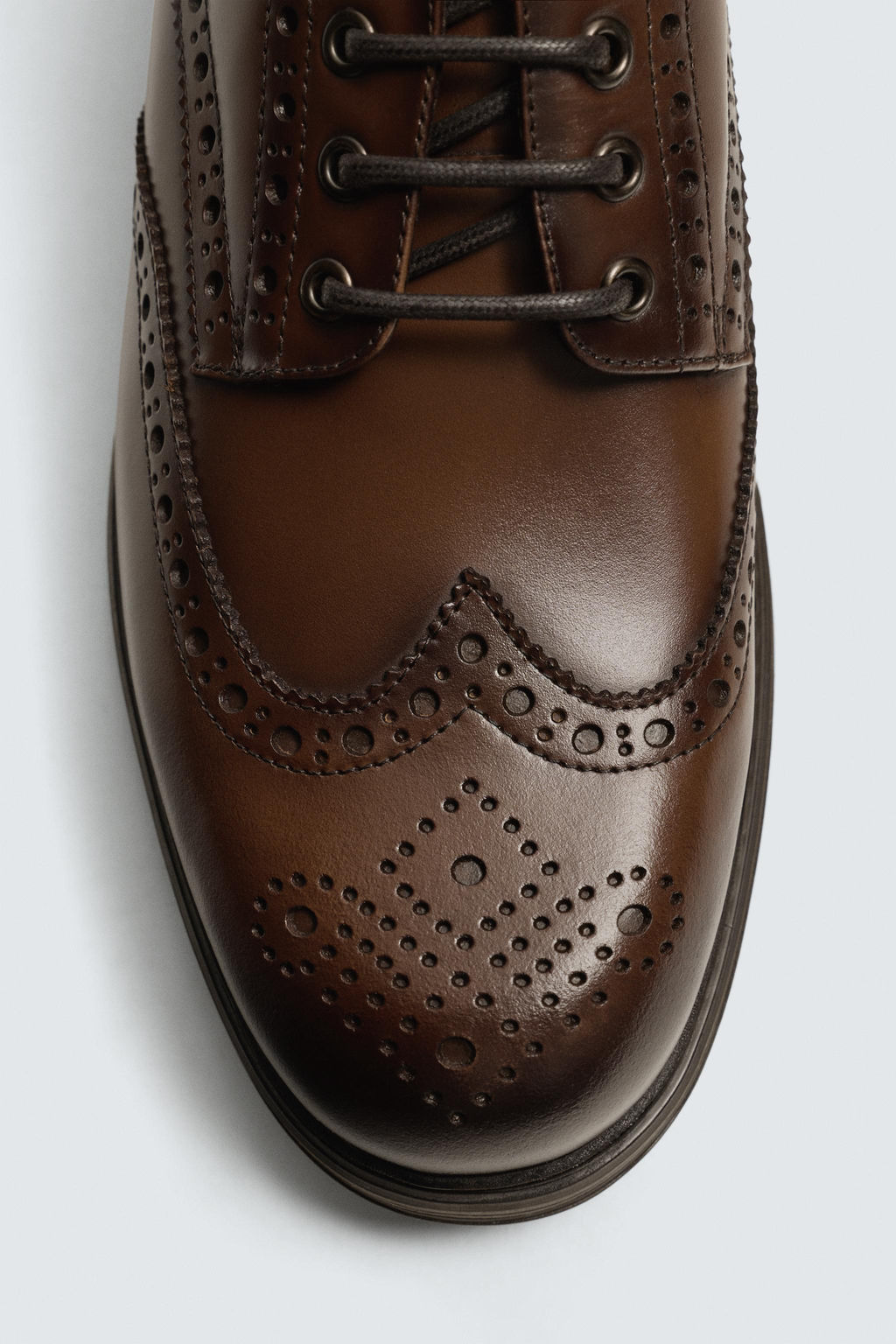LEATHER BROGUES - Zara фото 6