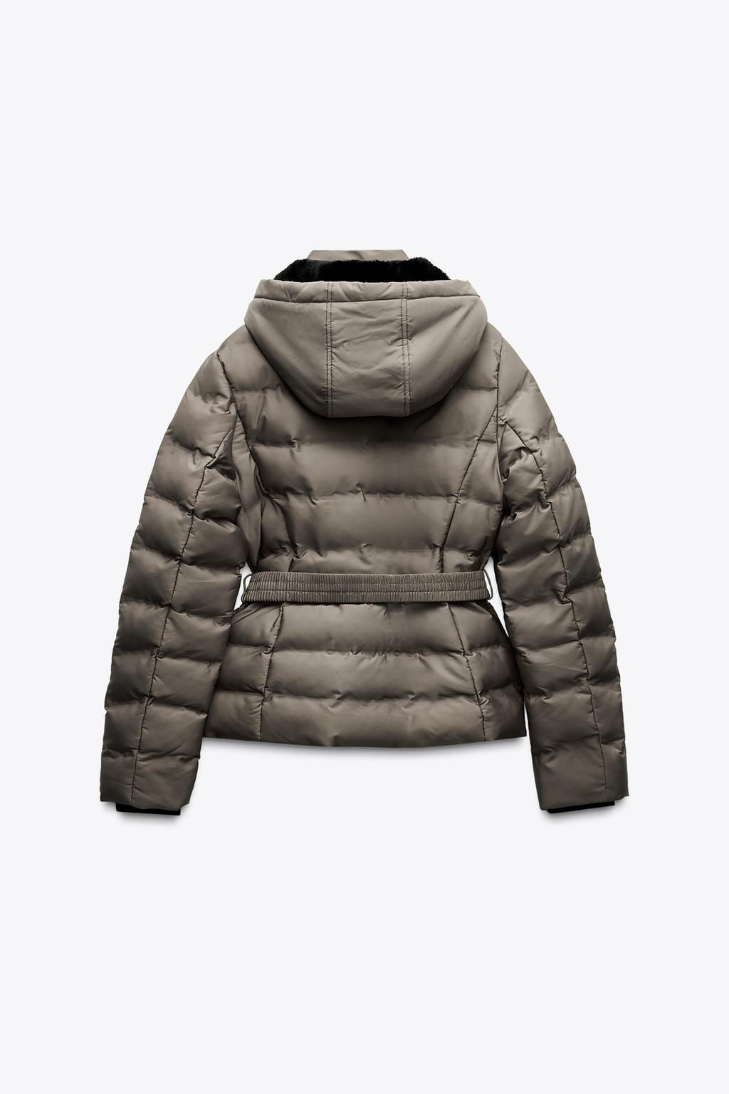 HOODED BELTED ANORAK - Zara фото 7