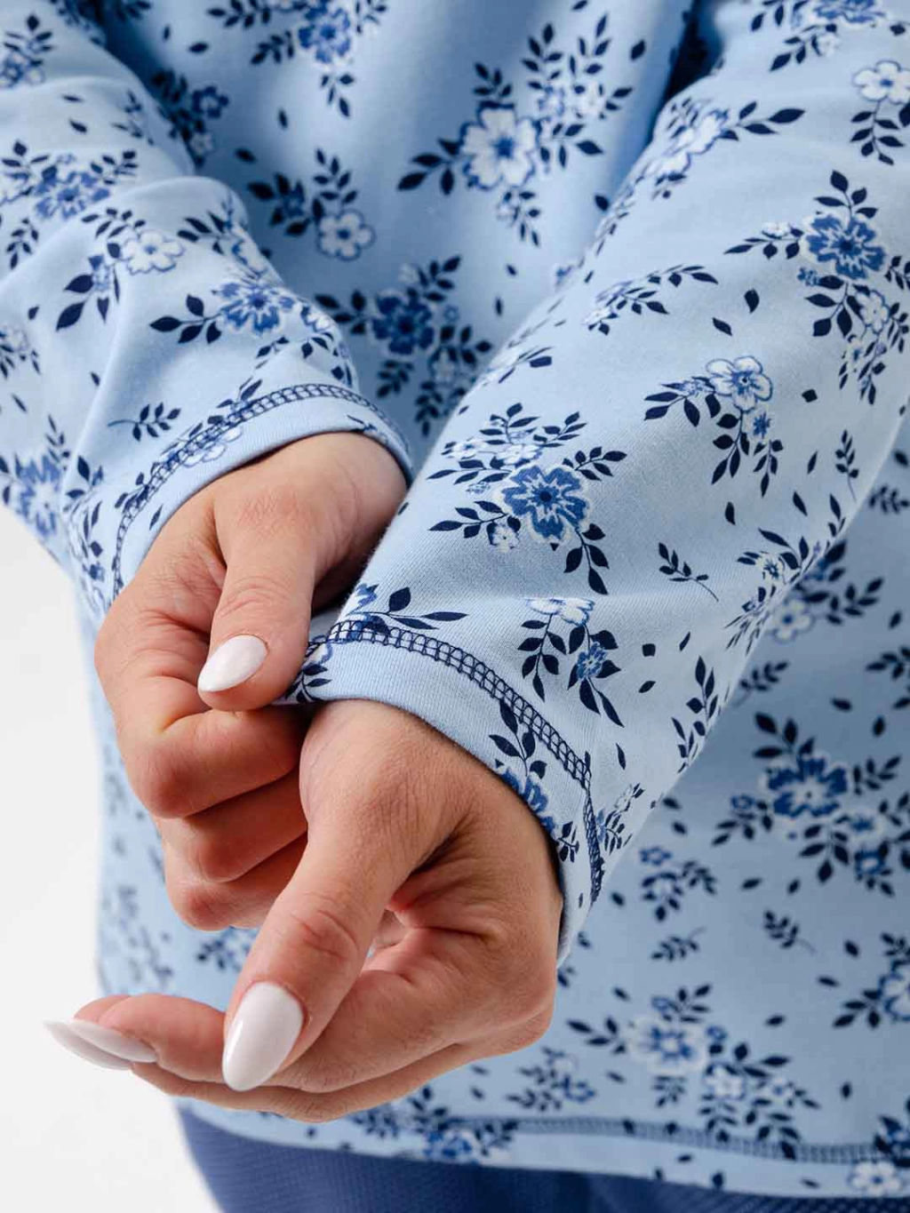 Пижама женская, цвет голубой синий