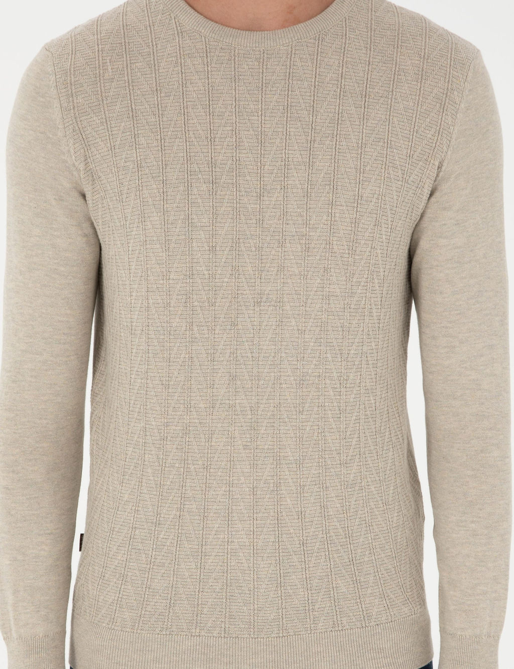 Kum Melanj Slim Fit Bisiklet Yaka Triko Kazak - Pierre cardin фото 6