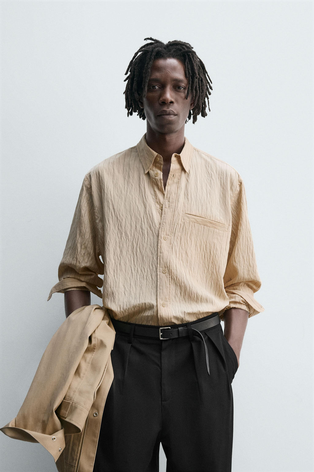 STRIPED FLOWING SHIRT - Zara фото 2