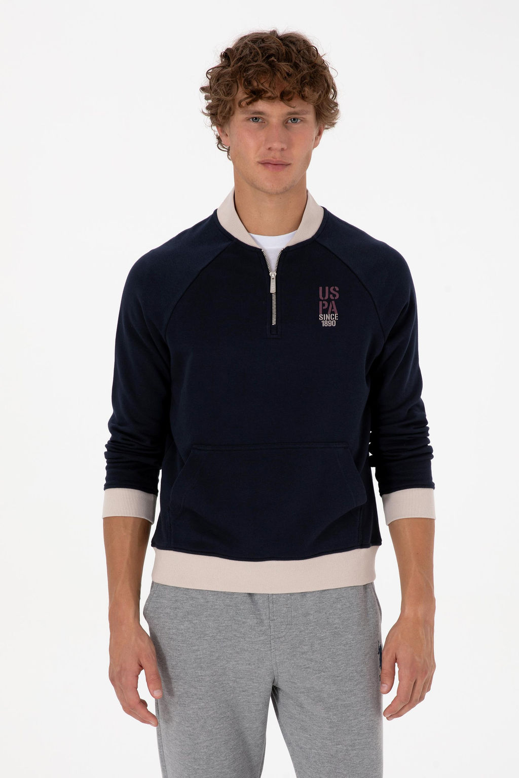 Erkek Lacivert Sweatshirt Sepette S_rpriz _ndirim