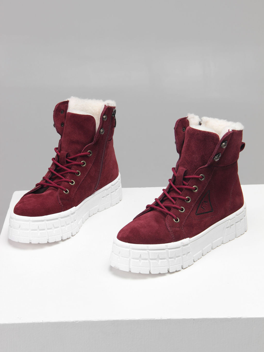 Ботинки 216.212131w. бордо замша/Шерсть