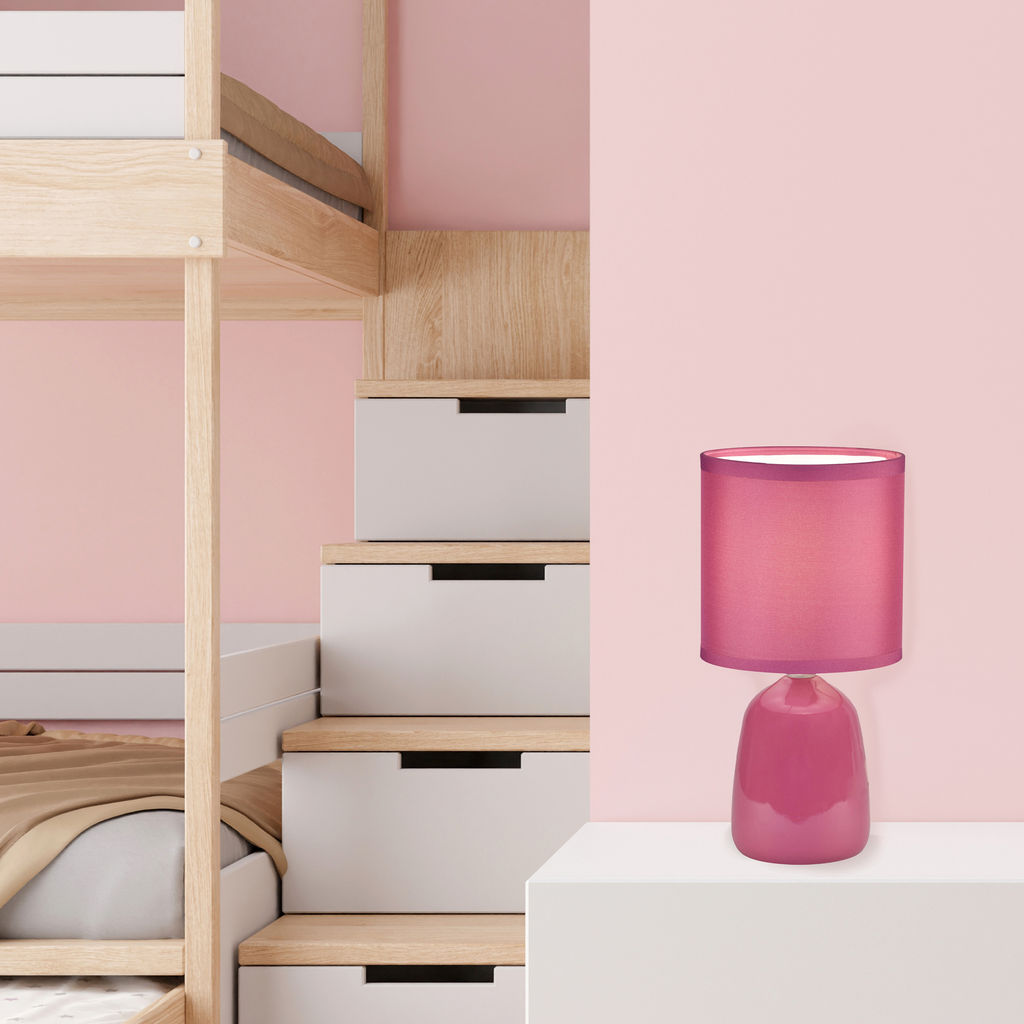 UML-B305 E14 PINK Светильник настольный декоративный под лампу Е14, 40W. Механический выключатель. Розовый. ТМ Uniel - Volpe фото 7