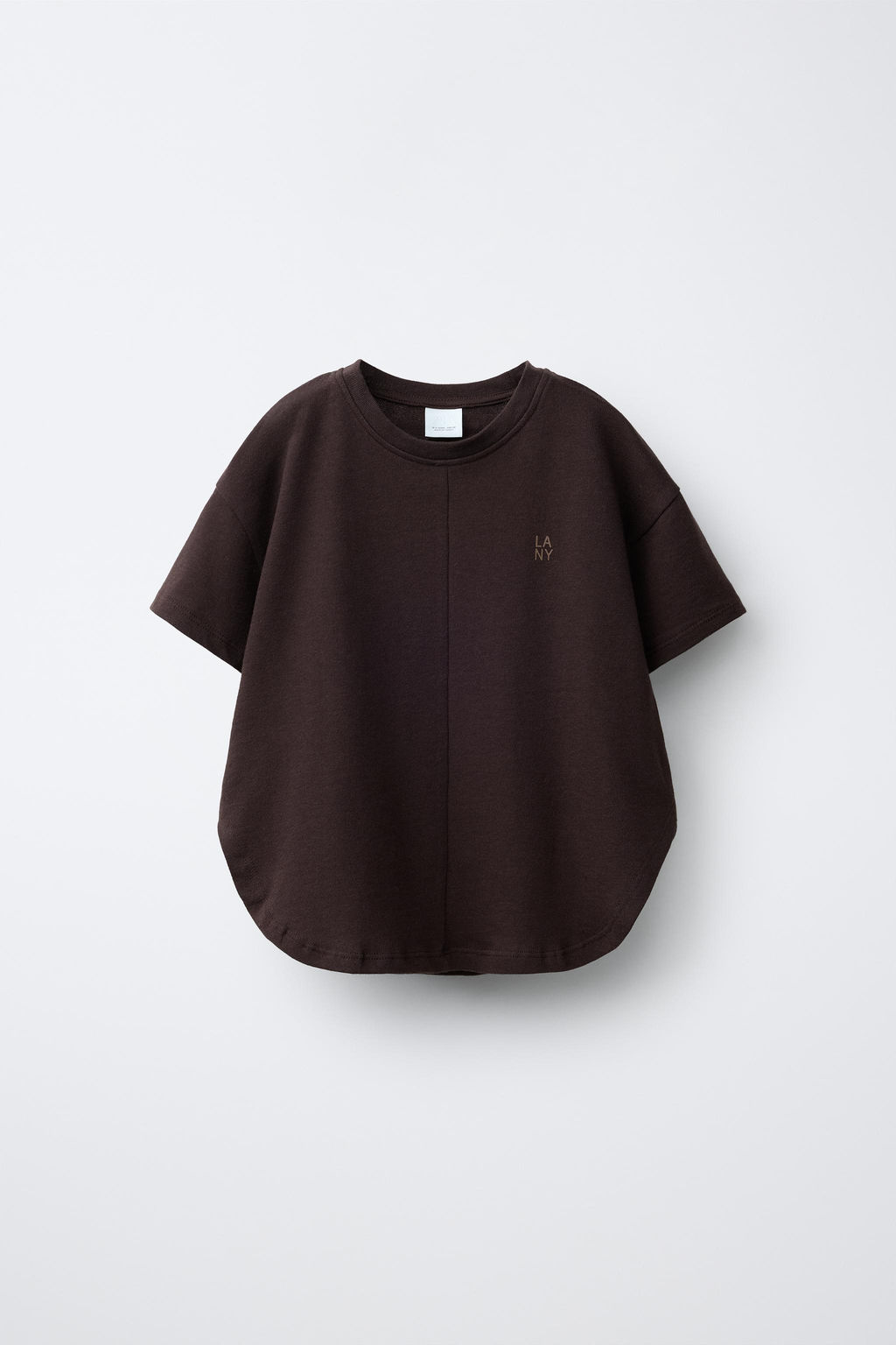 CONJUNTO CAMISETA Y PANTAL?N WIDE LEG LISOS / Marr?n - Zara фото 2