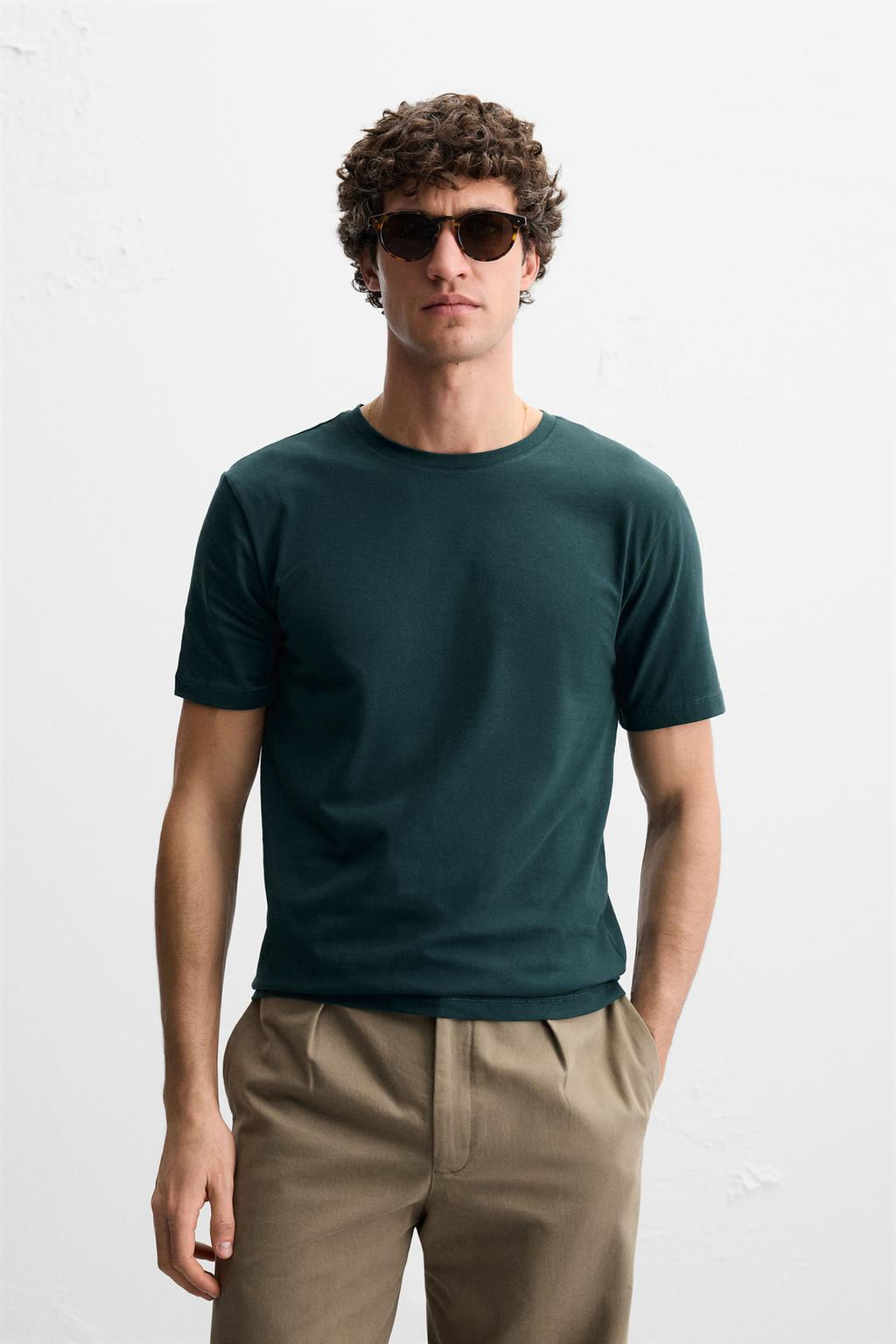 BASIC SLIM FIT T-SHIRT - Zara фото 43