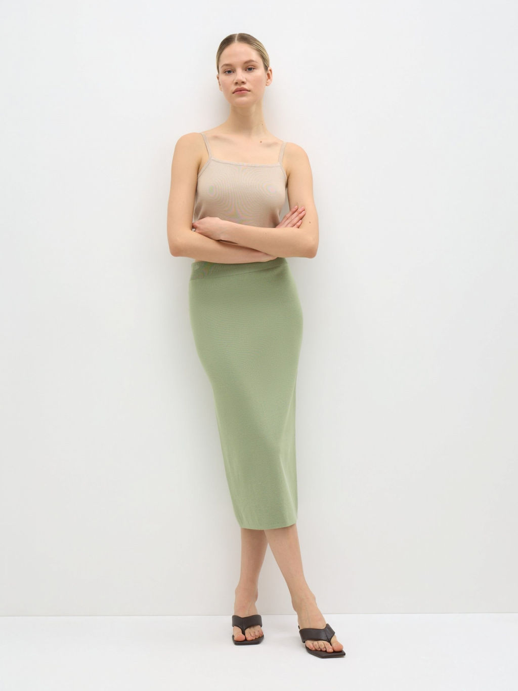 Conso/KUM 240721 - green apple Юбка женская