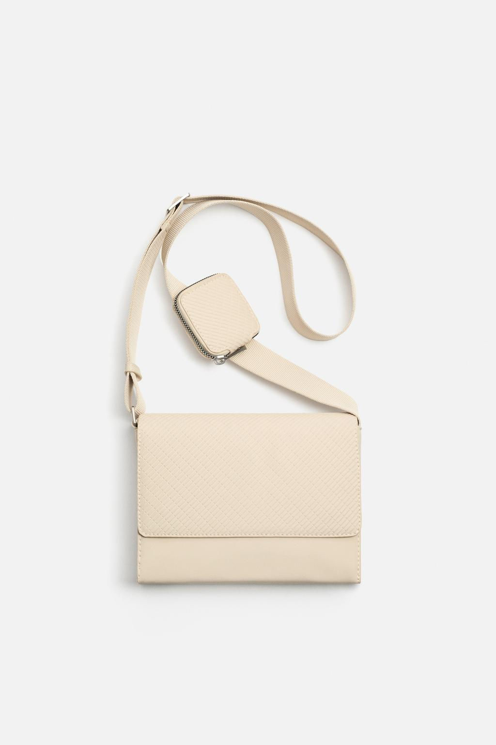RUBBERISED TEXTURED CROSSBODY BAG - Zara фото 9
