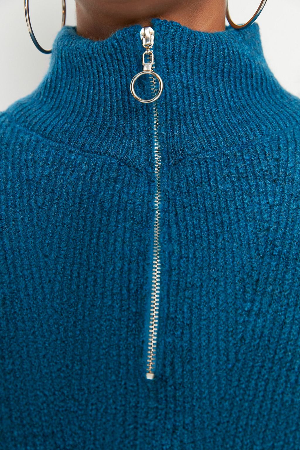 Antrasit Couple Yumusak Dokulu Fermuarl? Triko Kazak TWOAW20XS0009 - Trendyolmilla фото 18