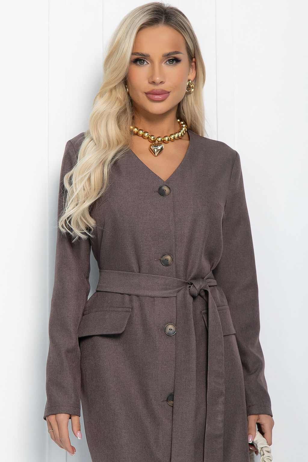 Платье Бруклин (коричневое) П11365 - Lt collection фото 12