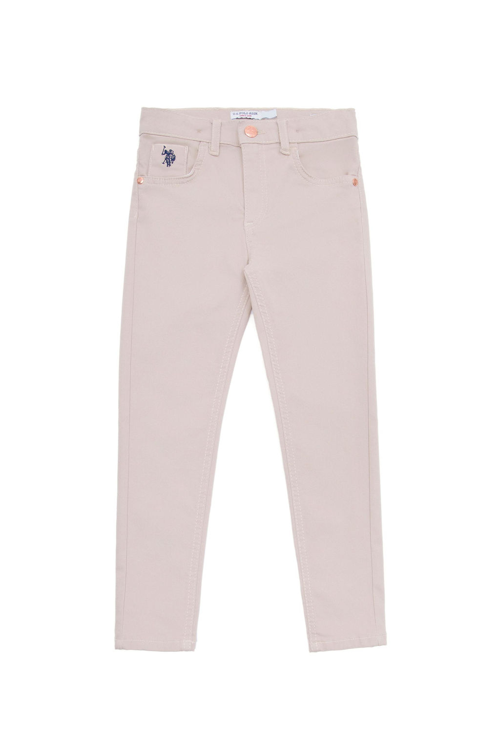 U. S. Polo Assn Бежевые брюки из плотной ткани для девочки - U.s. polo assn фото 3