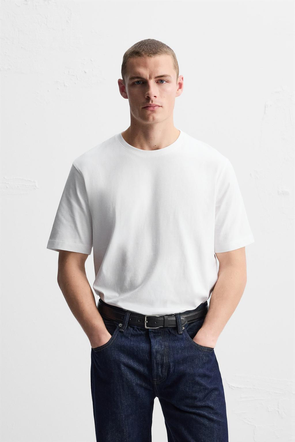 BASIC MEDIUM WEIGHT T-SHIRT - Zara фото 3