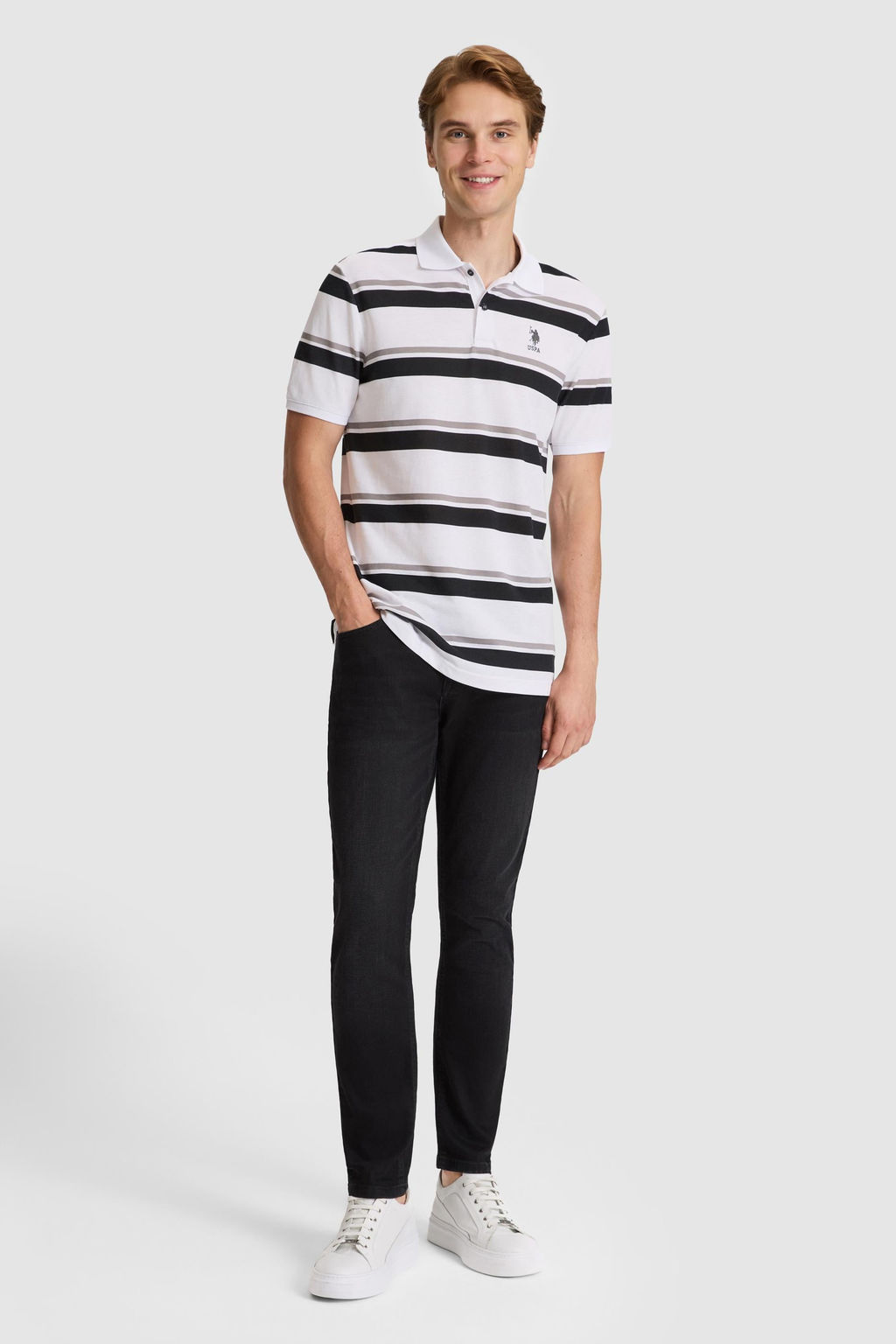Erkek Siyah Regular Fit Polo Yaka Ti__rt
