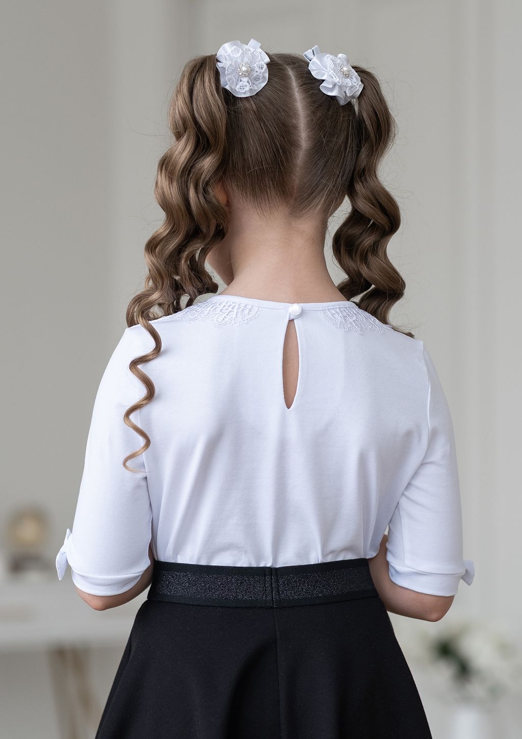 Блисса, блузка трикотажная белый col.1/128-64-57 - Alolika фото 3