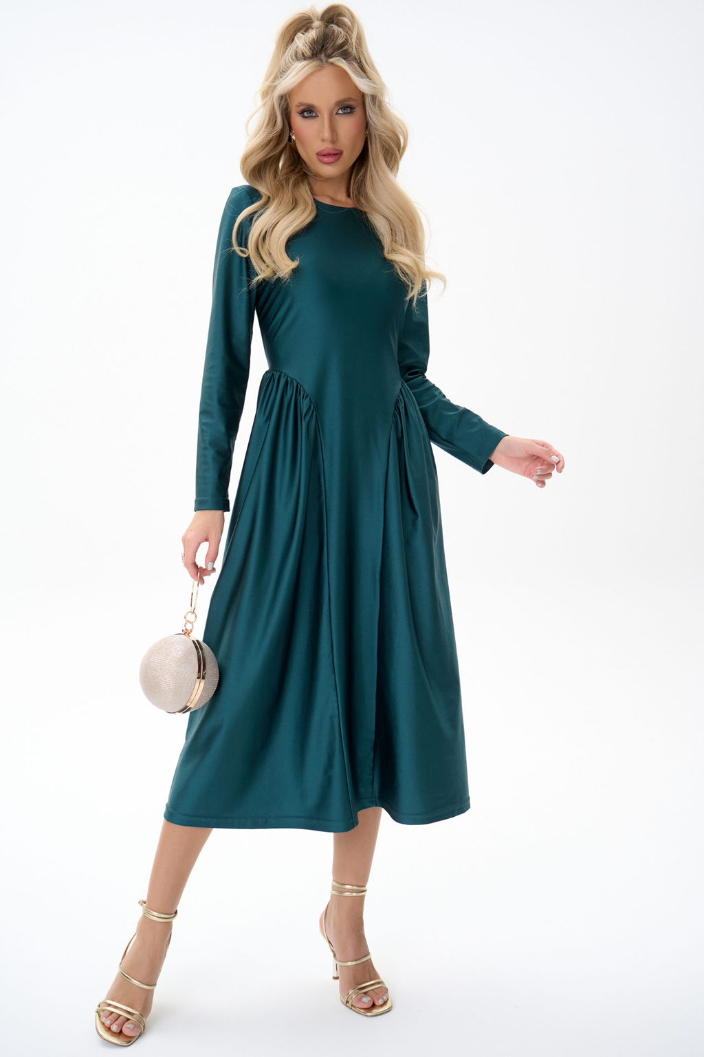 Платье Донна (изумрдный) - Эльза фото 3
