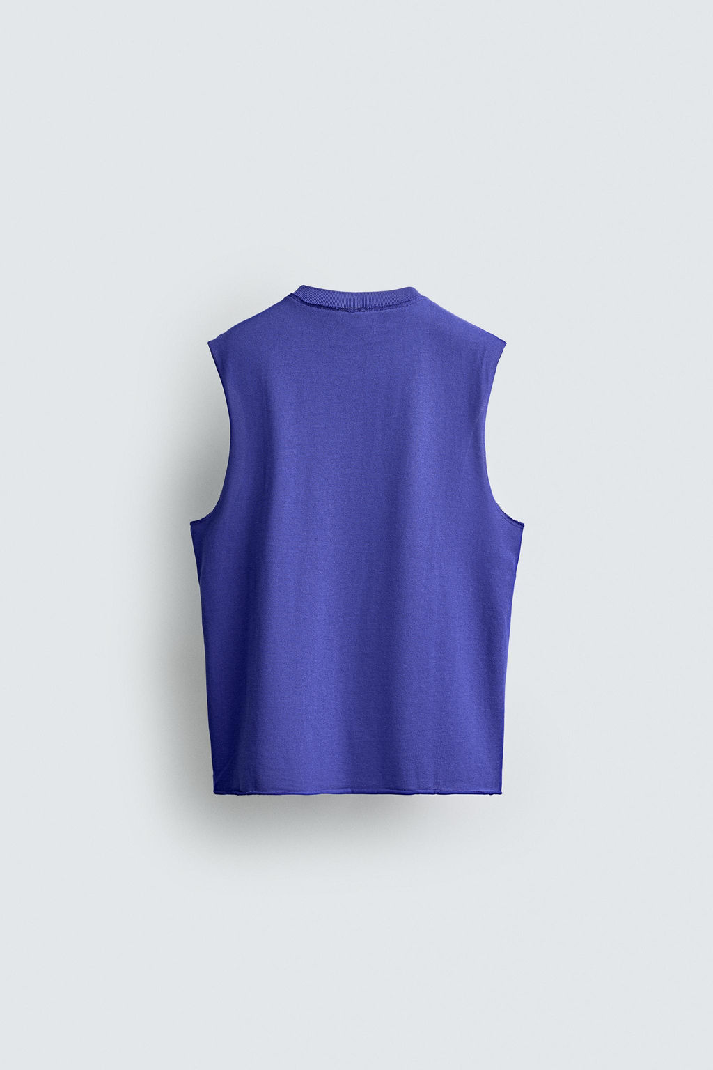 CAMISETA TANK PUNTO ALGOD?N / Azul el?ctrico - Zara фото 7