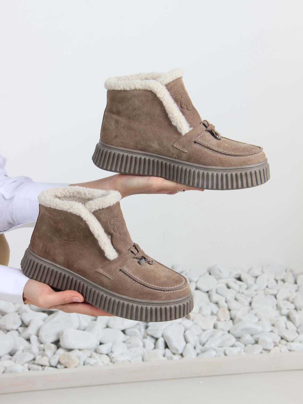 Ботинки EDART 307.от11 br. коричневый капучино замша/шерсть - Ed'art фото 19