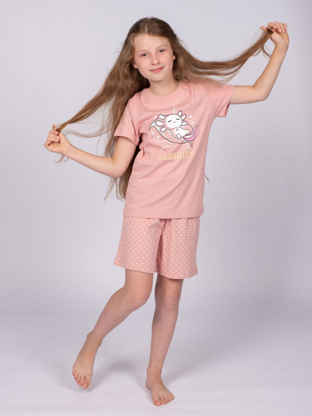 Пижама для девочки (футболка+шорты) 91264 Lets go - Let's go фото 13