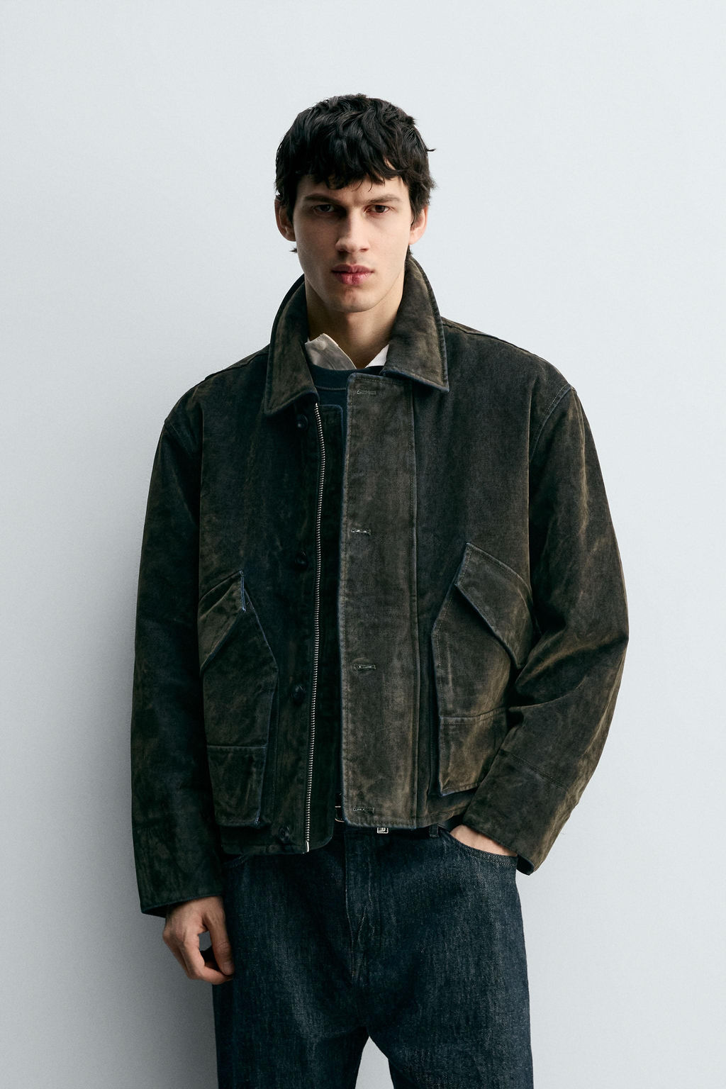 VELOUR TWILL JACKET - Zara фото 2