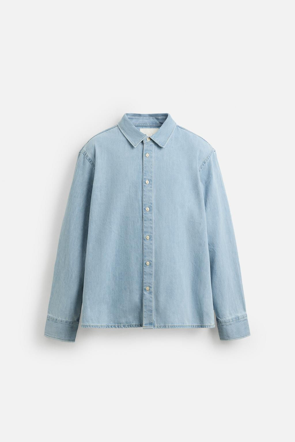 REGULAR FIT DENIM SHIRT - Zara фото 7