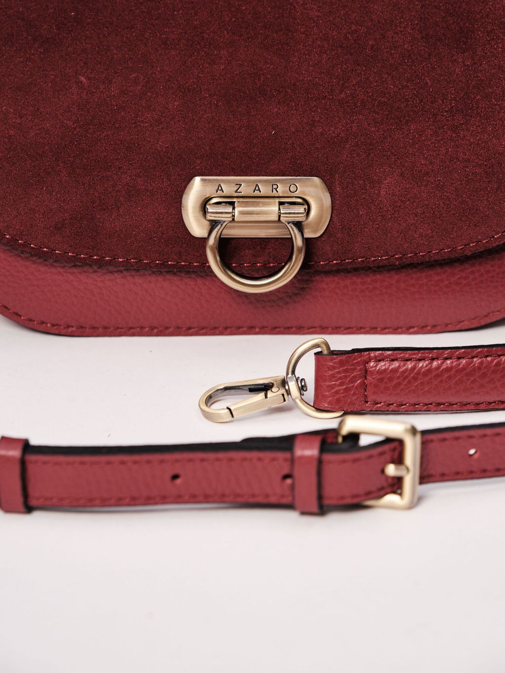 Сумка замшевая Azaro 30741 бордовое вино