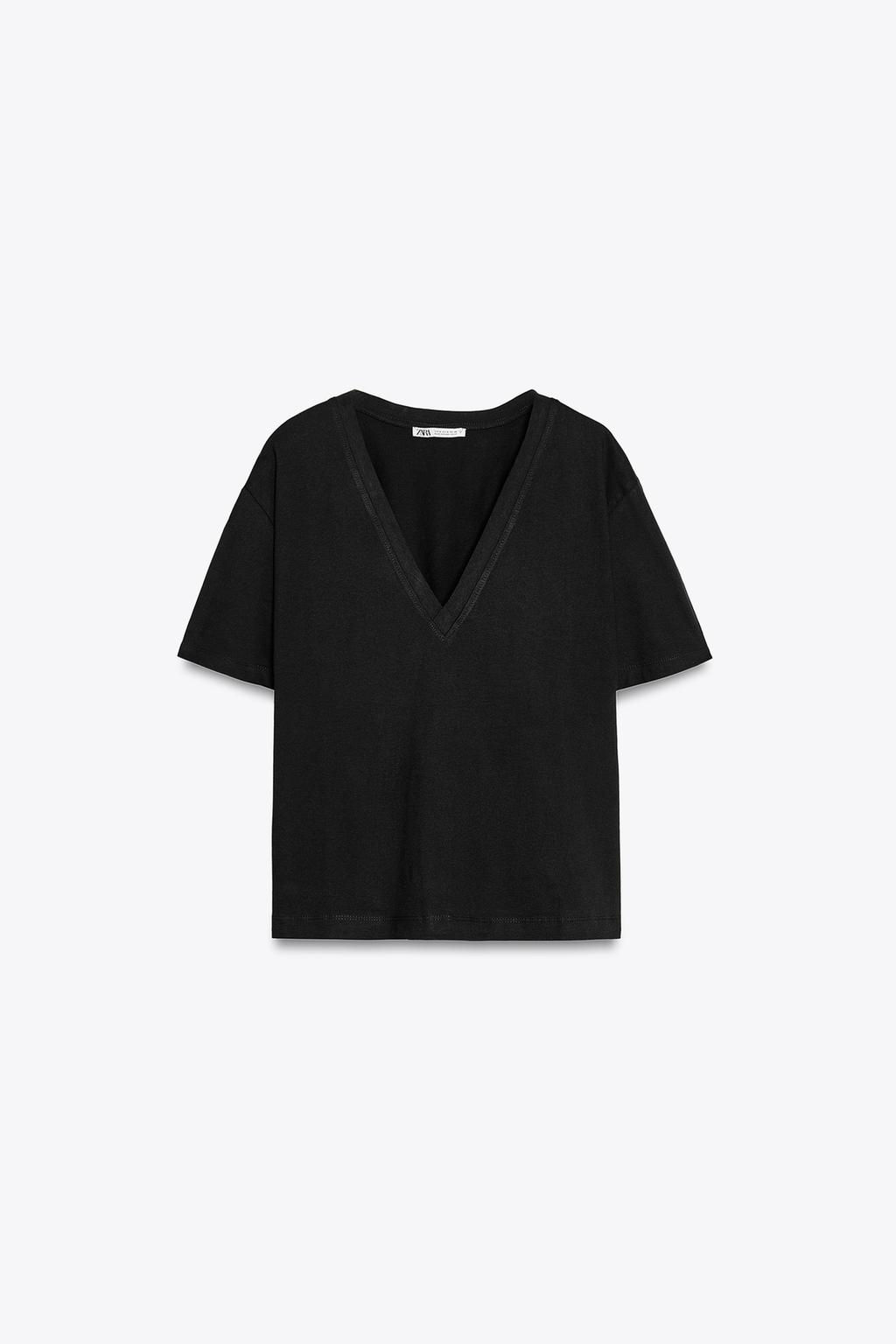 BASIC COTTON T-SHIRT - Zara фото 6