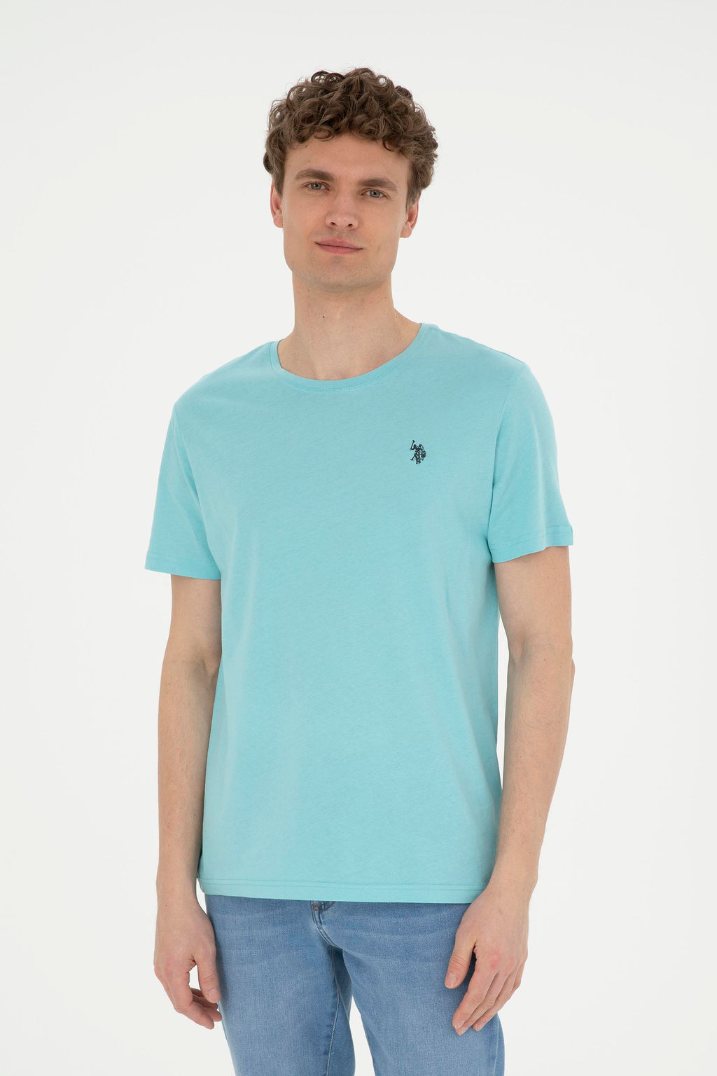 Мужская мятная базовая футболка Неожиданная скидка в корзине - U.s. polo assn фото 8