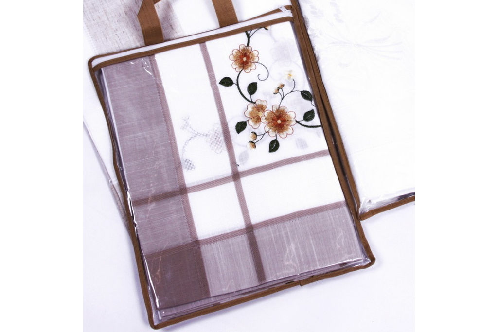 Скатерть текстильная имитация льна с вышивкой Каприз 11 - Наталья-текстиль фото 4