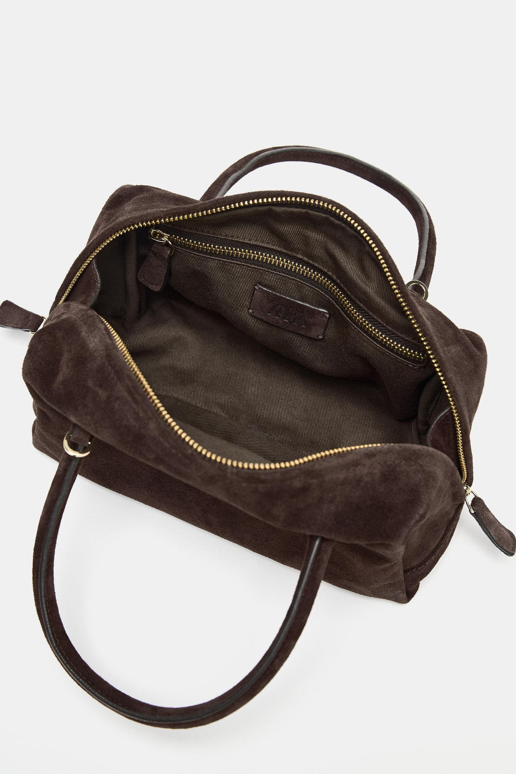 SPLIT SUEDE BOWLING BAG - Zara фото 12