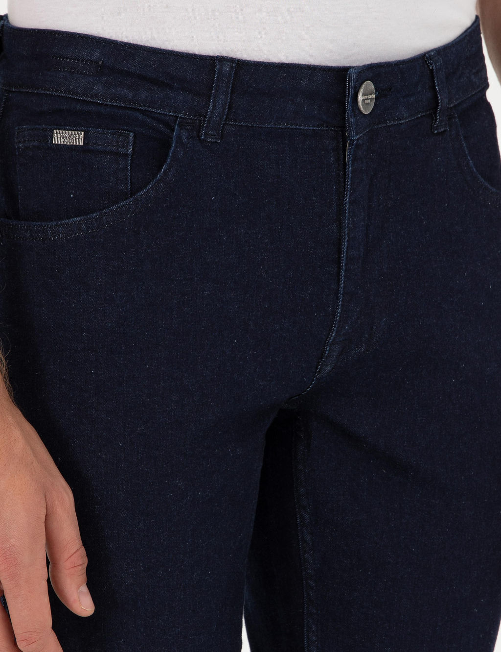 Lacivert Straight Fit Jean Pantolon