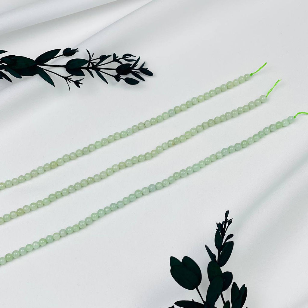 Бусины для украшений из Жадеита (88 бусин)