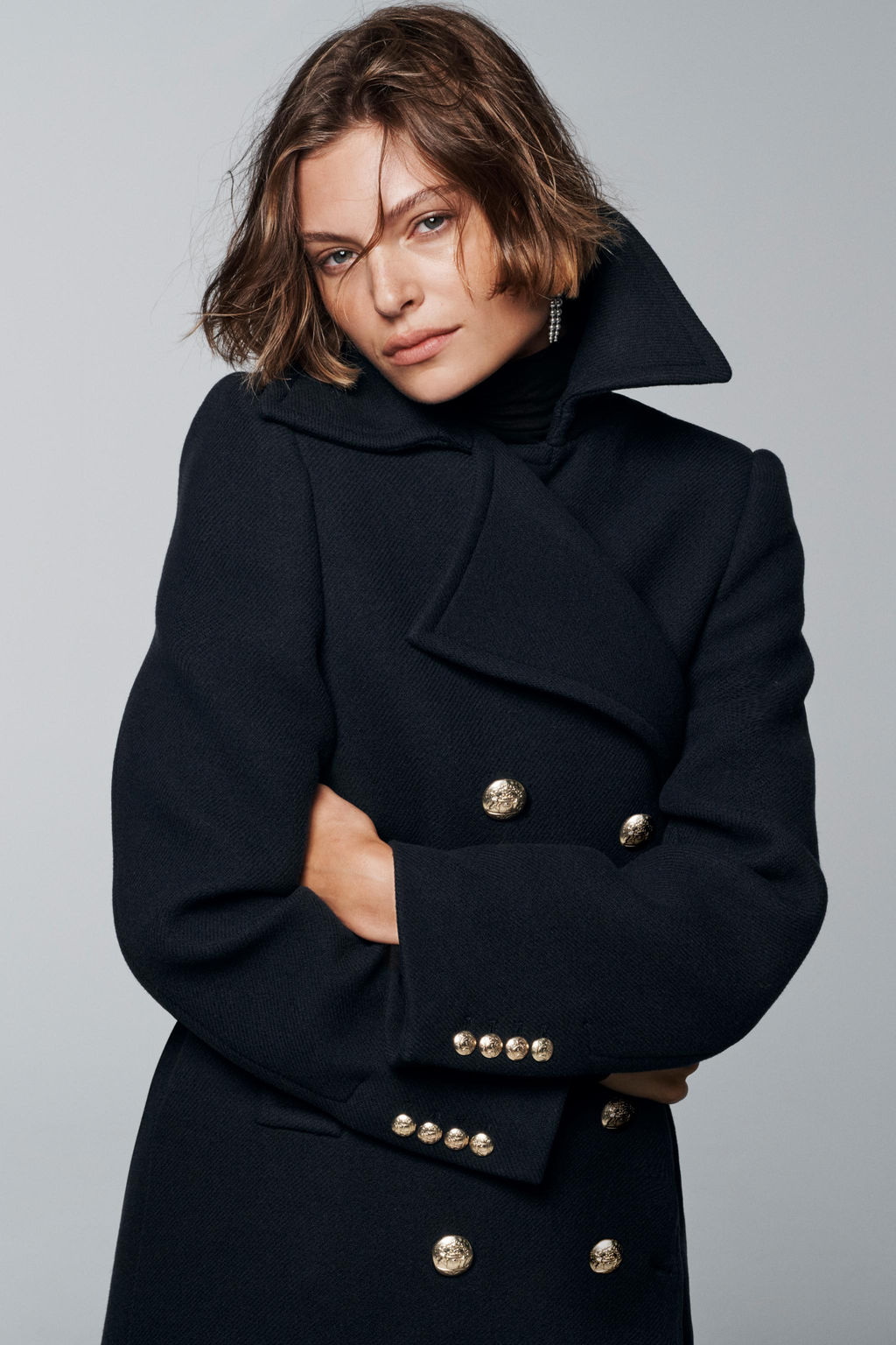 LONG WOOL BLEND COAT ZW COLLECTION - Zara фото 2