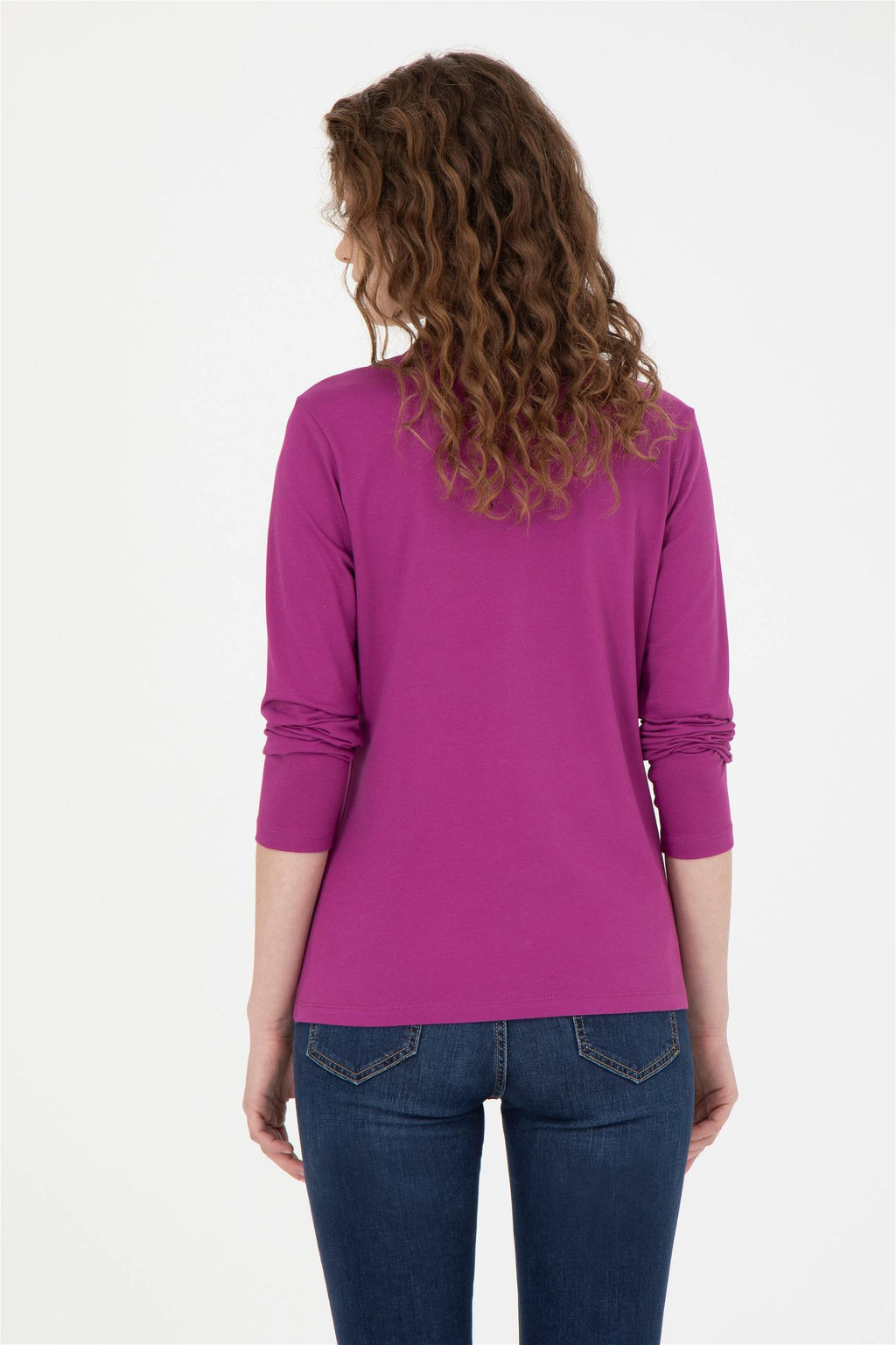 Женский фиолетовый базовый свитшот - U.s. polo assn фото 5