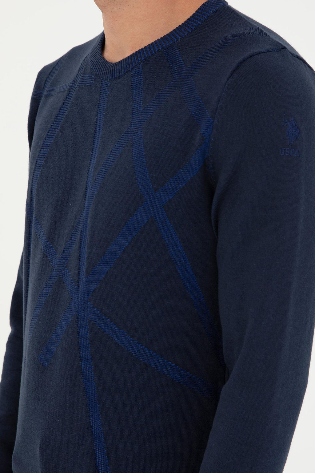 Мужской темно-синий свитер - U.s. polo assn фото 7