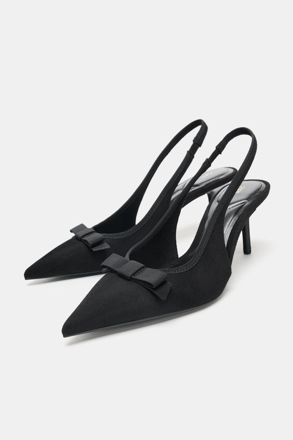 FABRIC SLINGBACK HEELS WITH BOW - Zara фото 4