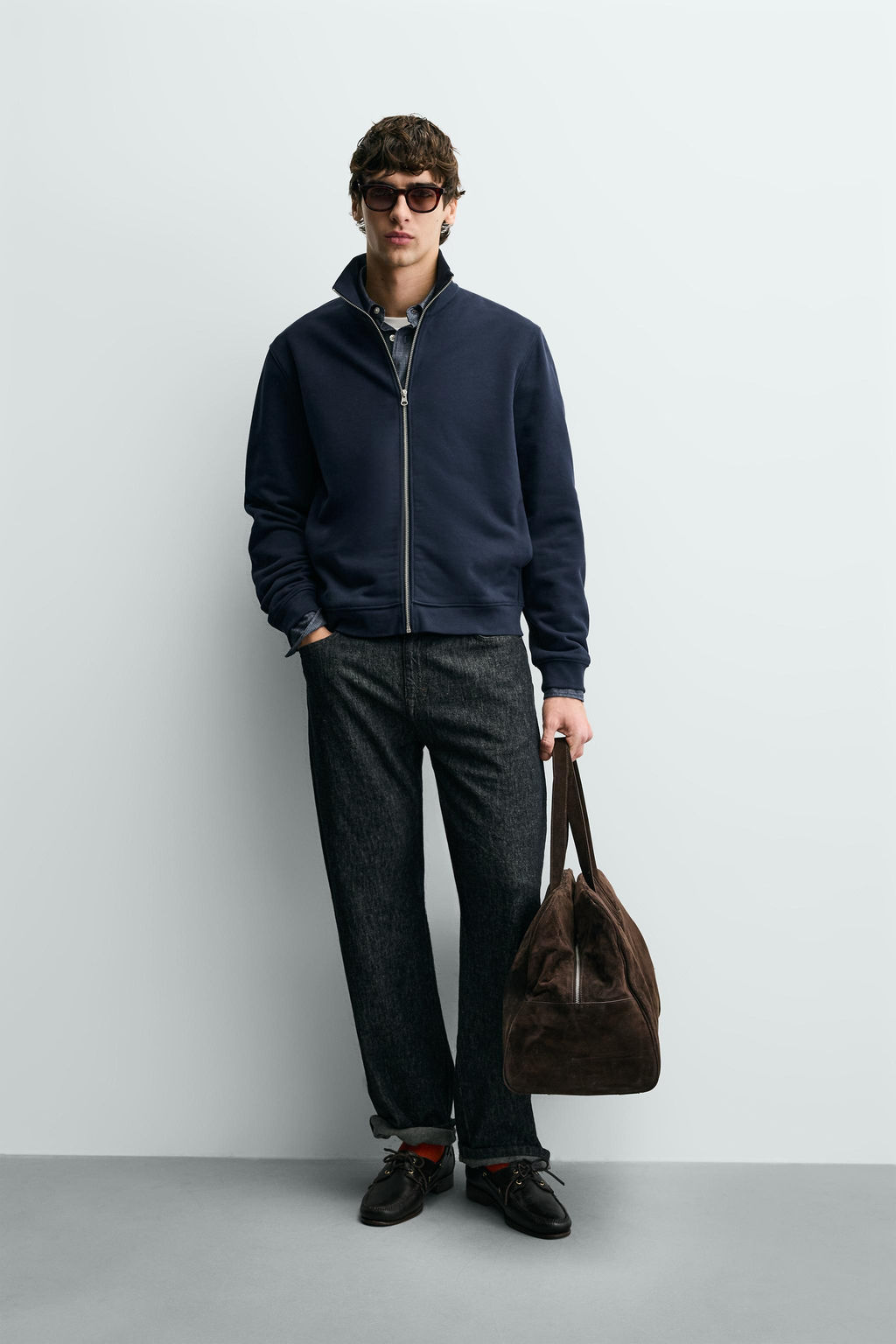 BASIC ZIP-UP SWEATSHIRT - Zara фото 9
