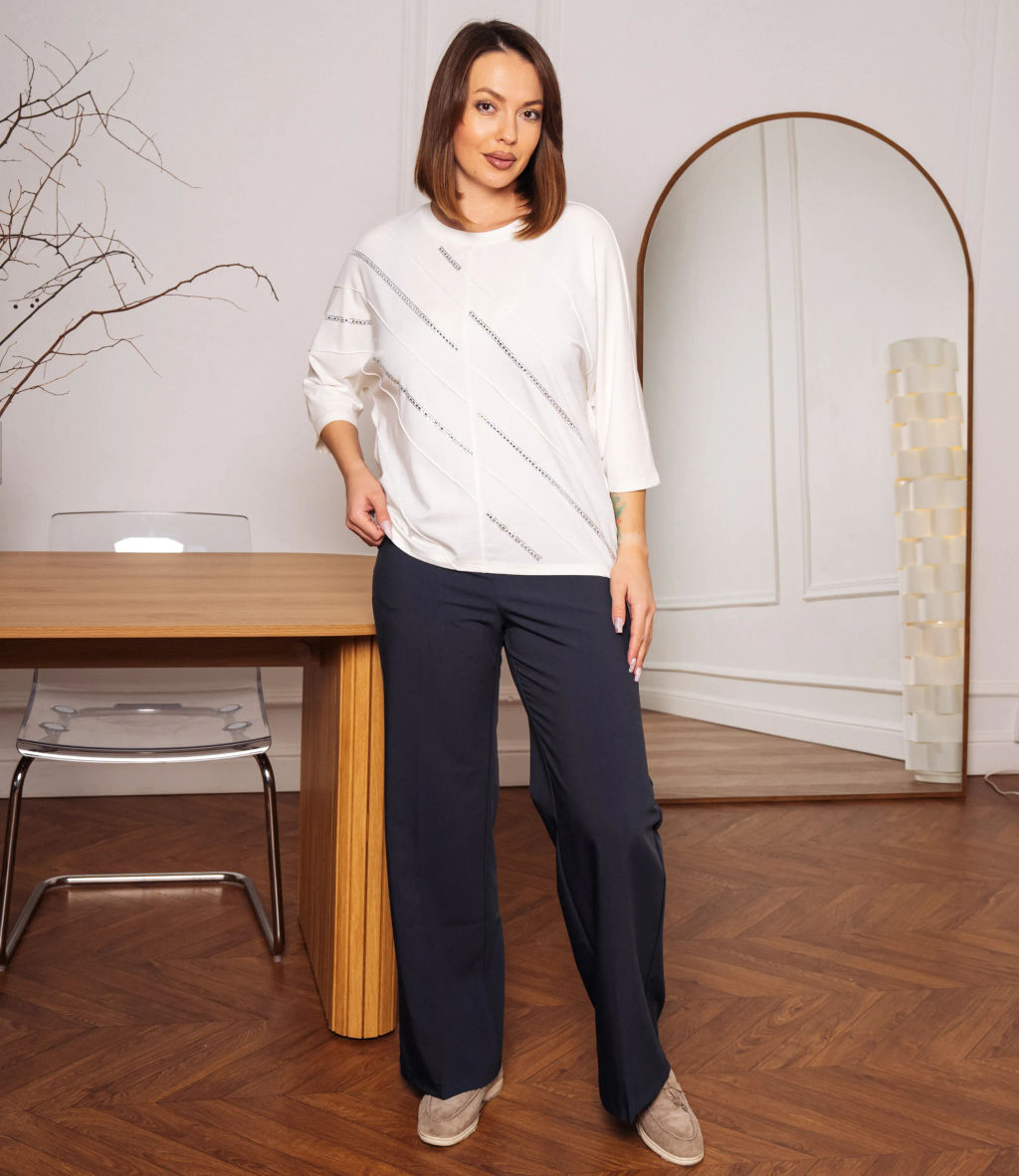 Футболка #КТ2617 (1), молочный - Dommod фото 4