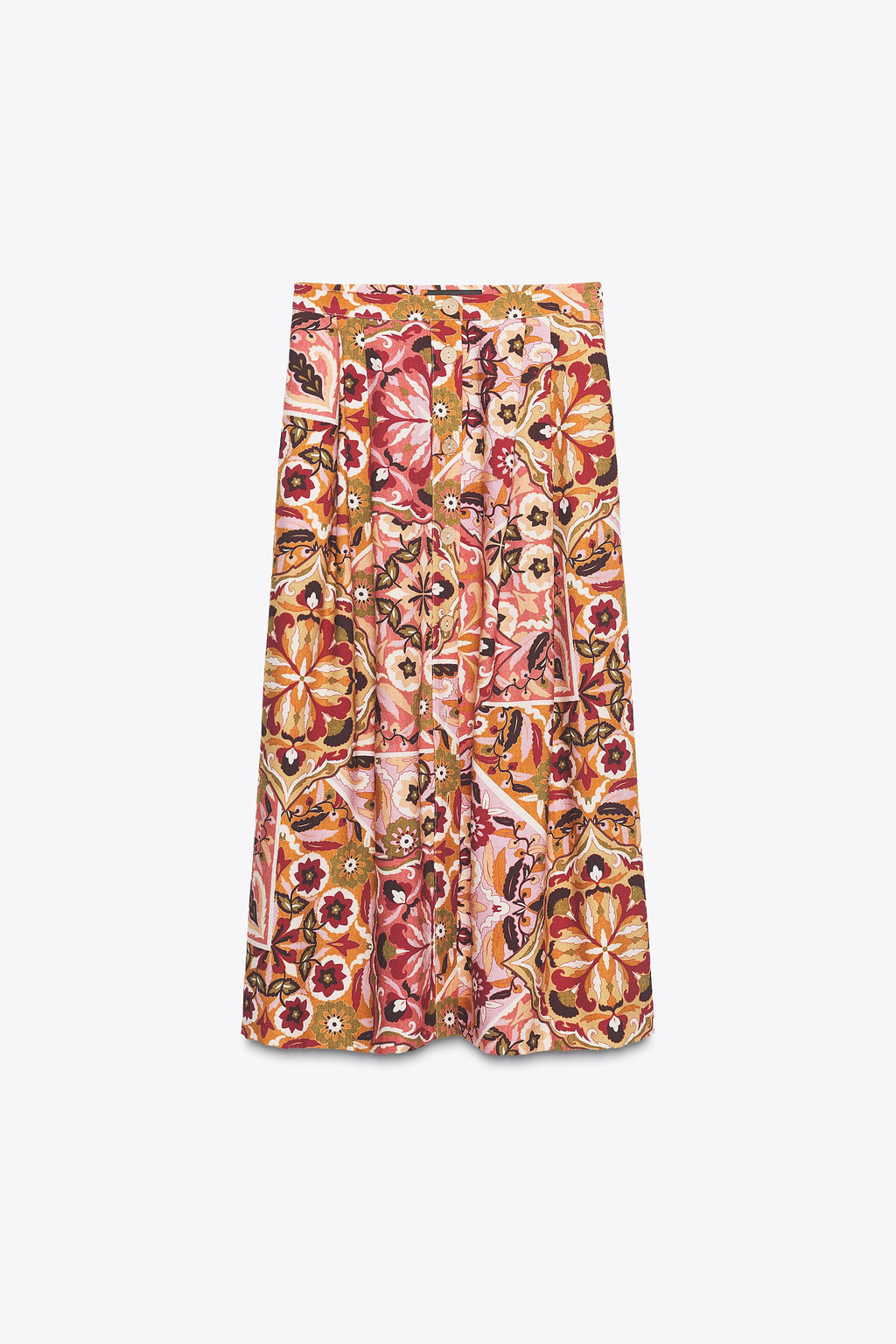 PRINTED RUSTIC MIDI SKIRT - Zara фото 6