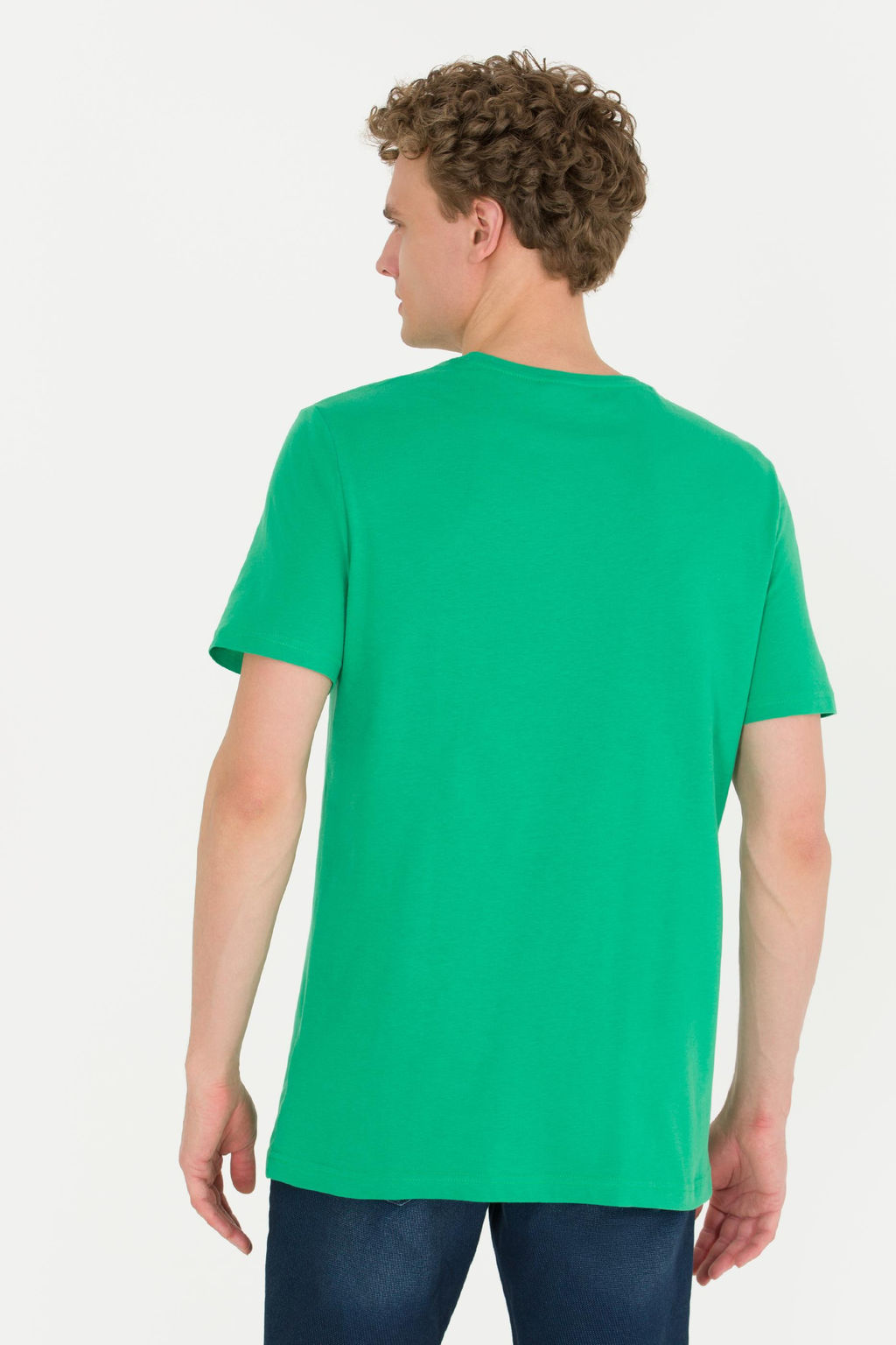 Erkek Ye_il Bisiklet Yaka Ti__rt