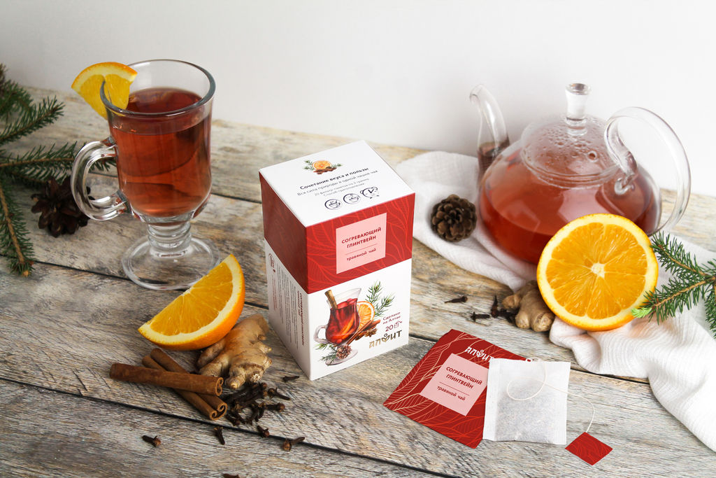 Травяной чай "Согревающий глинтвейн", 40 г (20 ф/п по 2 г) Алфит 7668